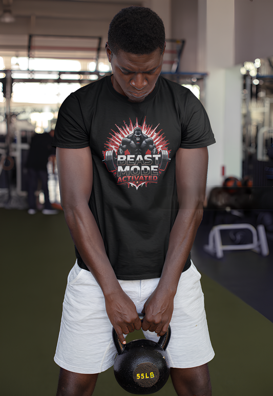 Beast Mode Activated Mens Softstyle T-Shirt for Fitness Enthusiasts