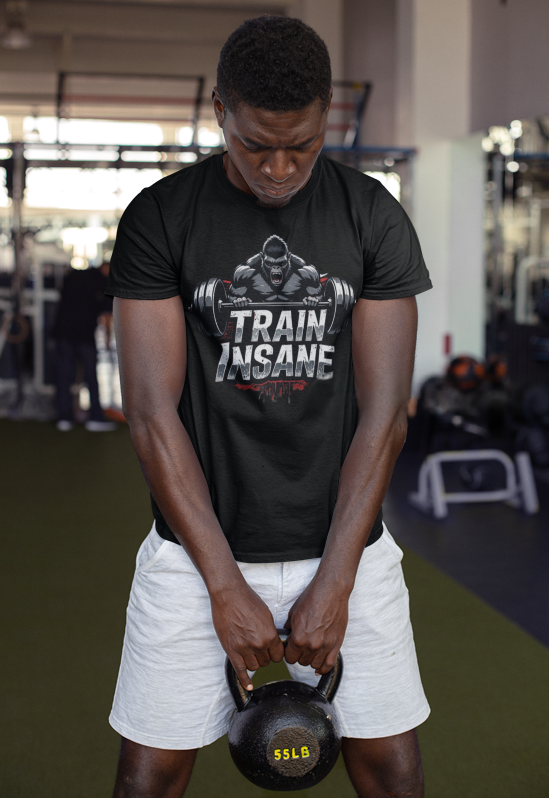 Train Insane Mens Softstyle T-Shirt | Motivational Fitness Apparel