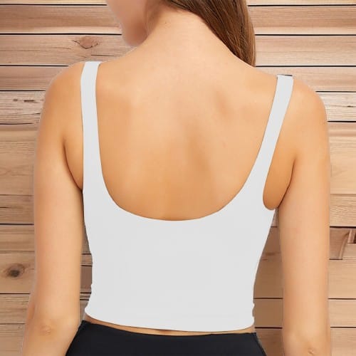 Athletic Crop Top - Comfortable Polyester Sports Bra for Active Lifestyle, Yoga, Gym Workout, Running, Fitness